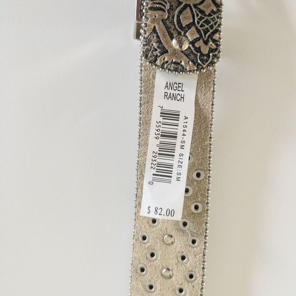 Angel Ranch Western Belt Embellished Crystals Womens Small‎ - Picture 4 of 12
